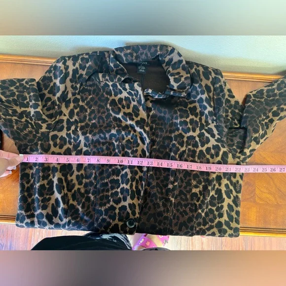 🇺🇸Lane Bryant Leopard Print One Button Blazer - Picture 7 of 11